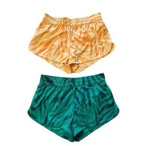 DSG Sport Run Shorts Green / Yellow Size M